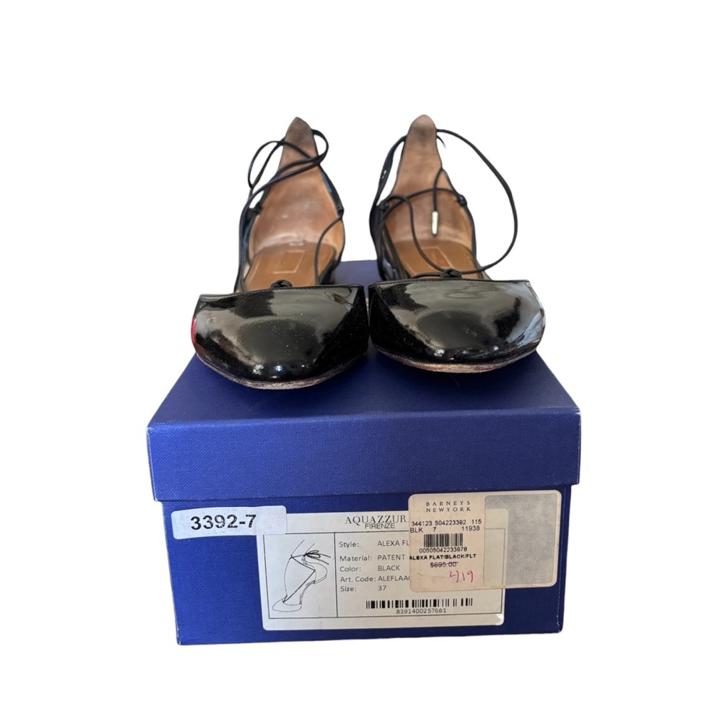 Aquazzura Black Patent Leather Flats - Picture 3 of 5